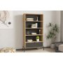 HANAH HOME Polica za knjige Numana Sapphire Oak Antracite - slika 1