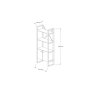 HANAH HOME Polica za knjige Milano Sapphire Black - slika 5