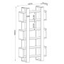 HANAH HOME Polica za knjige Milano White - slika 5