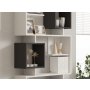 HANAH HOME Polica za knjige Icardi White Anthracite - slika 3