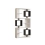 HANAH HOME Polica za knjige Icardi White Anthracite - slika 4