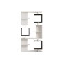 HANAH HOME Polica za knjige Icardi White Anthracite - slika 5
