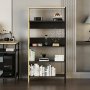 HANAH HOME Polica za knjige Tiran Anthracite Black - slika 2