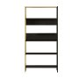 HANAH HOME Polica za knjige Tiran Anthracite Black - slika 3