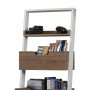 HANAH HOME Polica za knjige Low Dark Oak - slika 2