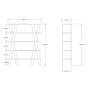 HANAH HOME Polica za knjige Conde Sapphire Oak - slika 5