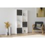 HANAH HOME Polica za knjige Ena White Anthracite - slika 1