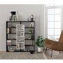 HANAH HOME Polica za knjige Ample Black White - slika 1