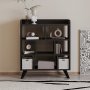HANAH HOME Polica za knjige Florida Anthracite - slika 2