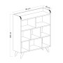 HANAH HOME Polica za knjige Florida Anthracite - slika 5