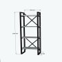 HANAH HOME Polica za knjige Alaro Sapphire - slika 4