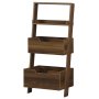 HANAH HOME Polica za knjige Low Walnut - slika 3