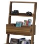 HANAH HOME Polica za knjige Low Walnut - slika 4