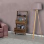 HANAH HOME Polica za knjige Low Walnut - slika 1