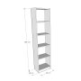 HANAH HOME Polica za knjige Fulya Dark Grey - slika 5