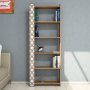 HANAH HOME Polica za knjige City Walnut White - slika 2