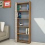 HANAH HOME Polica za knjige City Walnut White - slika 1