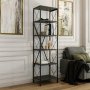 HANAH HOME Polica za knjige Suadiye Anthracite - slika 1