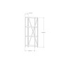 HANAH HOME Polica za knjige London Walnut v2 - slika 4