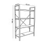 HANAH HOME Polica za knjige Mina Walnut - slika 4