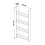 HANAH HOME Polica za knjige Artemis 3 White - slika 5