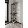 HANAH HOME Polica za knjige Bookcase 6 Corner Black - slika 1