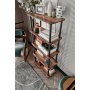 HANAH HOME Polica za knjige Bookcase 5 Rect Walnut - slika 3