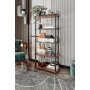 HANAH HOME Polica za knjige Bookcase 5 Rect Walnut - slika 1