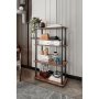 HANAH HOME Polica za knjige Bookcase 4 Rect Walnut - slika 2