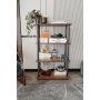 HANAH HOME Polica za knjige Bookcase 4 Rect Walnut - slika 1
