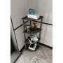 HANAH HOME Polica za knjige Bookcase 4 Corner Black - slika 1