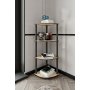 HANAH HOME Polica za knjige Bookcase 4 Corner Oak - slika 2