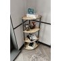 HANAH HOME Polica za knjige Bookcase 4 Corner Oak - slika 1