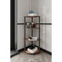 HANAH HOME Polica za knjige Bookcase 4 Corner Walnut - slika 2