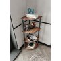 HANAH HOME Polica za knjige Bookcase 4 Corner Walnut - slika 1