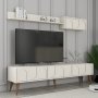 HANAH HOME TV polica Lyon 2 Cream Walnut - slika 3