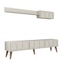 HANAH HOME TV polica Lyon 2 Cream Walnut - slika 5