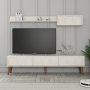HANAH HOME TV polica Lyon 2 Cream Walnut - slika 1
