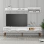 HANAH HOME TV polica Lyon 2 White Walnut - slika 2