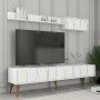 HANAH HOME TV polica Lyon 2 White Walnut - slika 3