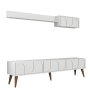 HANAH HOME TV polica Lyon 2 White Walnut - slika 5