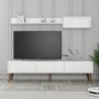 HANAH HOME TV polica Lyon 2 White Walnut - slika 1