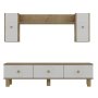 HANAH HOME TV polica Deren Bohem Sapphıre Oak White - slika 3
