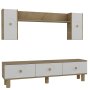 HANAH HOME TV polica Deren Bohem Sapphıre Oak White - slika 4