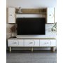 HANAH HOME TV polica Deren Bohem Sapphıre Oak White - slika 1