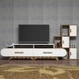 HANAH HOME TV polica Flora S Walnut White - slika 3