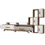 HANAH HOME TV polica Flora S Walnut White - slika 5