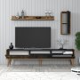 HANAH HOME TV polica Valensiya - Walnut Anthracite - slika 2