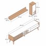 HANAH HOME TV polica Valensiya - Walnut Anthracite - slika 5