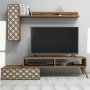HANAH HOME TV polica Planet Walnut Cream - slika 3